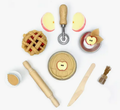 Apple Pie Sensory Play dough Play Kit - Anchored Homeschool Resource Center