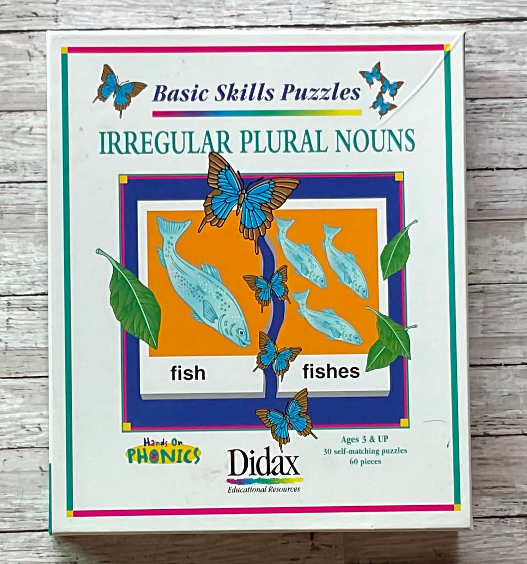 Basic Skills Puzzles Irregular Plural Nouns - Anchored Homeschool Resource Center