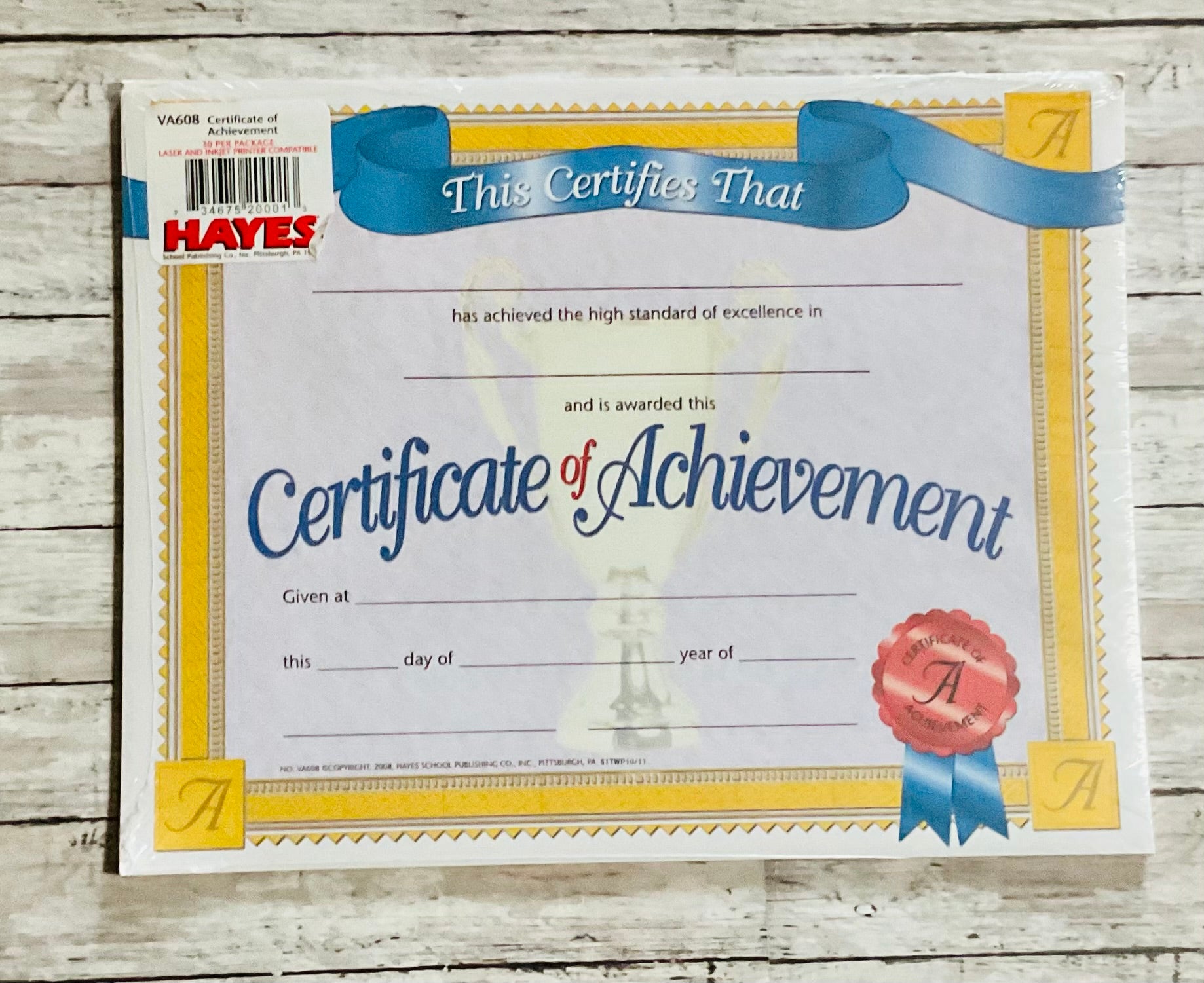 Certificate of Achievement Pack - Anchored Homeschool Resource Center