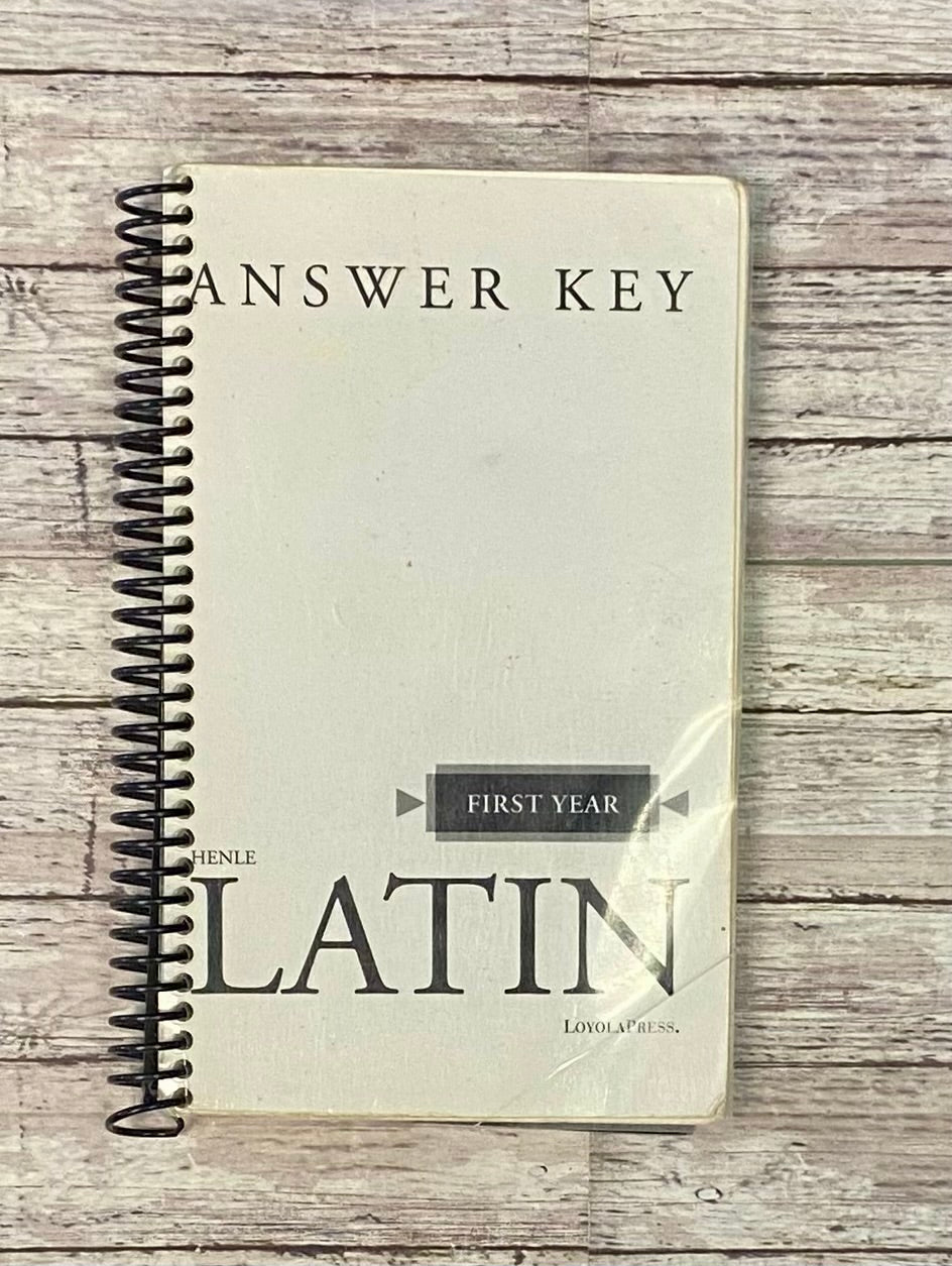 Henle Latin First Year Answer Key - Anchored Homeschool Resource Center