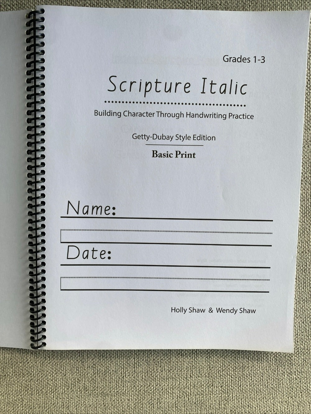 The Handwriting Company Scripture Basic Print