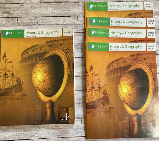 LIFEPAC History & Geography Grade 2 (Incomplete Set) - Anchored Homeschool Resource Center