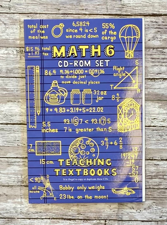 Teaching Textbooks Math 6 CD Set - Anchored Homeschool Resource Center