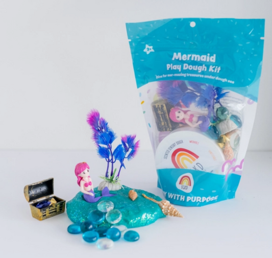 Mermaid (Tropical Punch) Sensory Play Dough Kit - Anchored Homeschool Resource Center