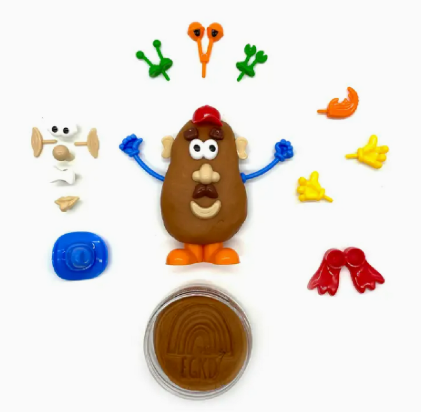 Mr. Dough-Tato Head (Root Beer) Sensory Play Dough Kit - Anchored Homeschool Resource Center