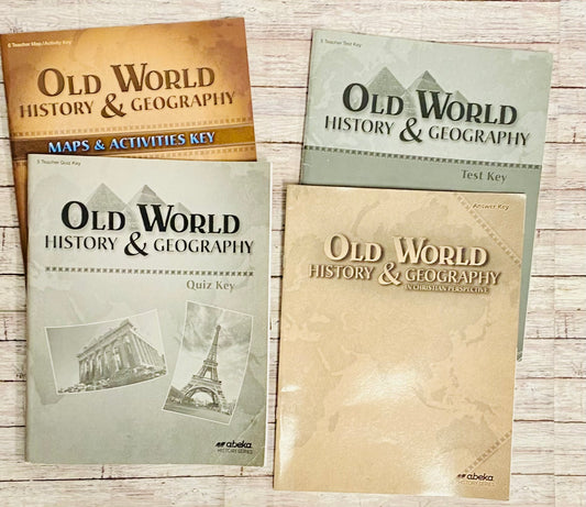 A Beka Old World History and Geography Set - Anchored Homeschool Resource Center