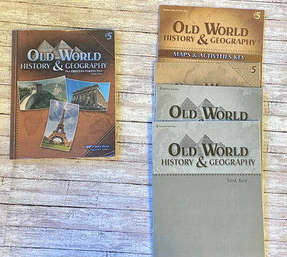 Abeka Old World History and Geography Set - Anchored Homeschool Resource Center