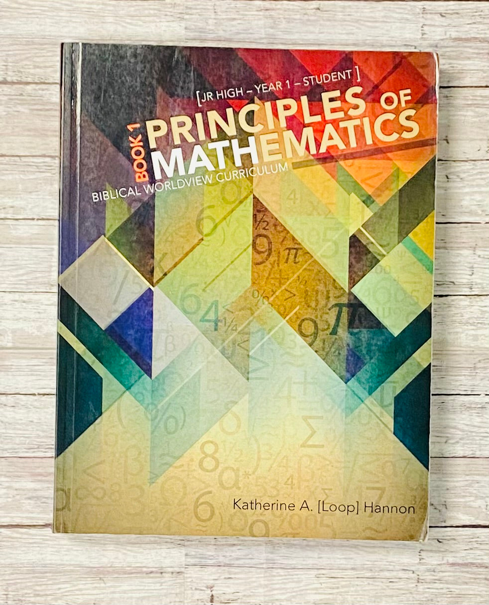 Principles of Mathematics Book 1 Student Book - Anchored Homeschool Resource Center