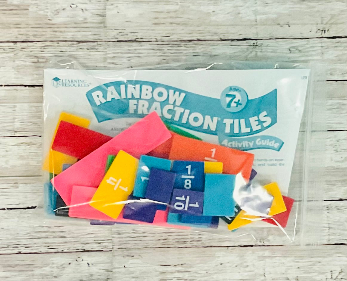 Rainbow Fraction Tiles - Anchored Homeschool Resource Center