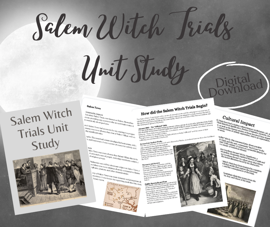 Salem Witch Trials Unit Study - Anchored Homeschool Resource Center