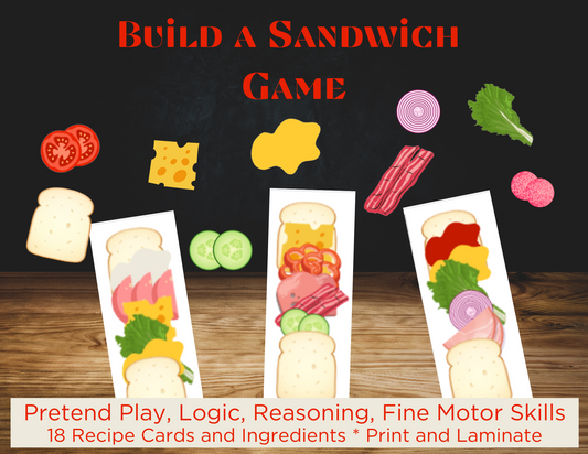 Build-A-Sandwich Game Printable - Anchored Homeschool Resource Center