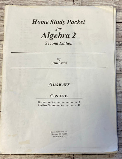 Saxon Algebra 2 Set