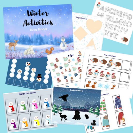 Winter Activities Busy Book - PDF Download - Anchored Homeschool Resource Center