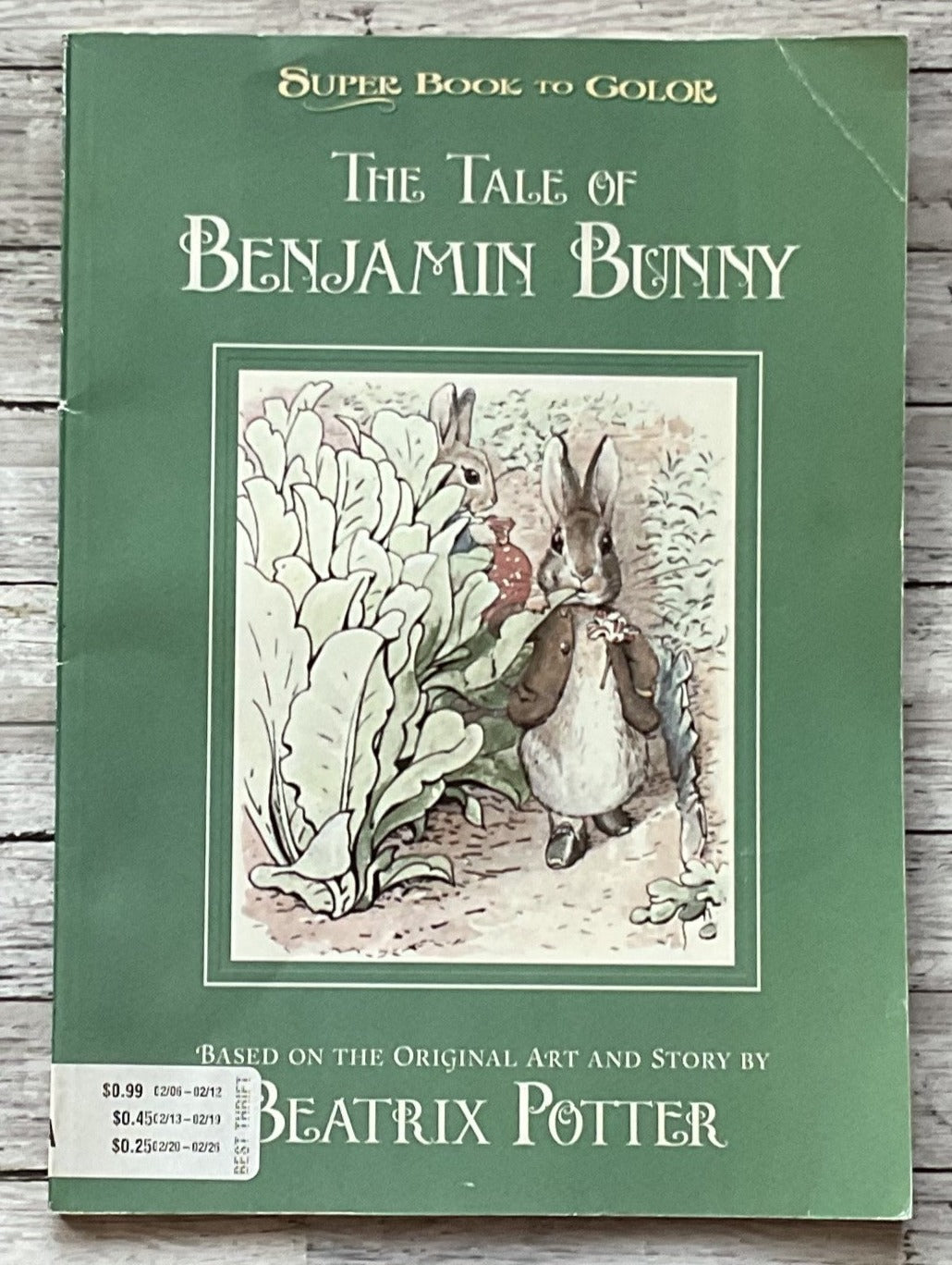 Super Book to Color The Tale of Benjamin Bunny