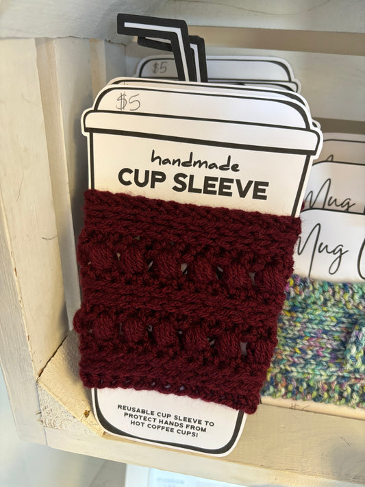 Made by Margaret Crochet Cup Sleeve - Anchored Homeschool Resource Center