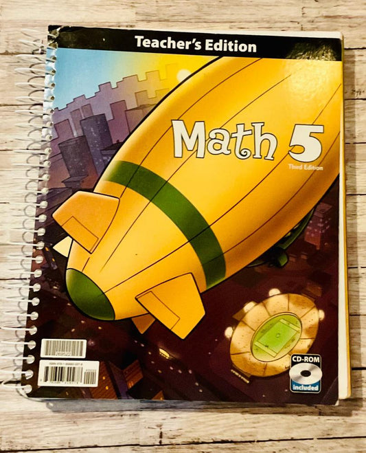 BJU Press Math 5 Teacher's Edition - Anchored Homeschool Resource Center