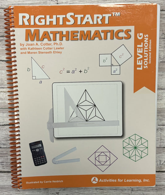 RightStart Mathematics Level G Solutions - Anchored Homeschool Resource Center