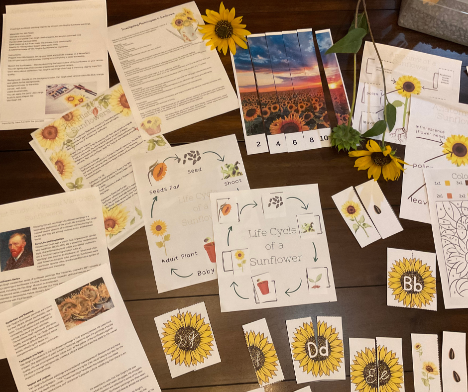 Sunflower Unit Study - Anchored Homeschool Resource Center