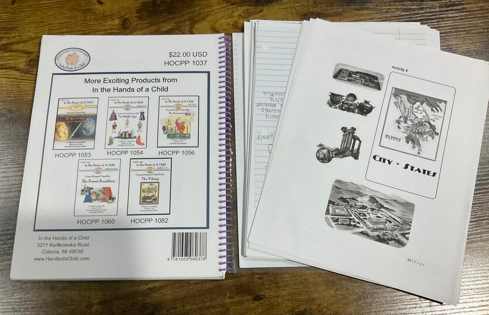 In the Hands of a Child Project Pack Ancient Greece - Anchored Homeschool Resource Center